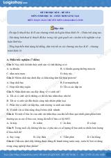 Đề thi học kì 2 Sinh 10 Chân trời sáng tạo - Đề số 8